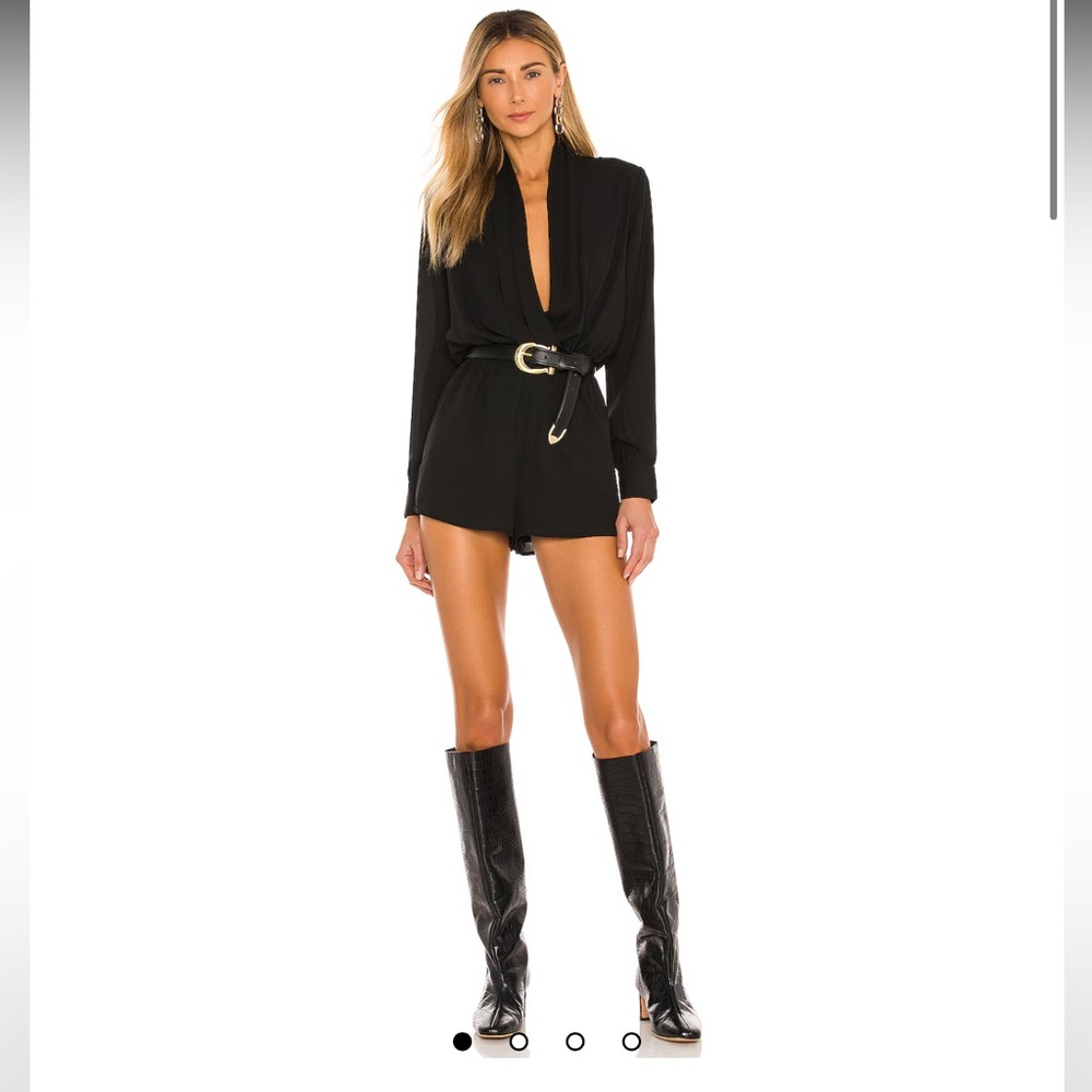 Superdown Elegant Black Romper
